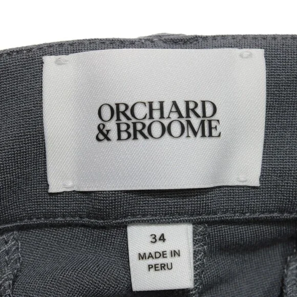Orchard & Broome NWT Delancey Stretch Knit Pants / Chinos Size 34 US In Gray